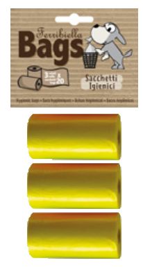 [15544_27784] Sachets ramasse crottes (Jaune) - Ferribiella