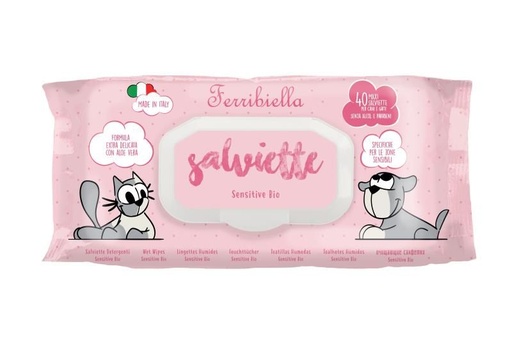 [15594] Lingettes humides sensitive bio x40 - Ferribiella