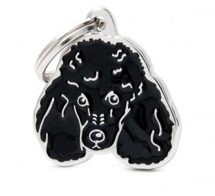 [15669_28026] Médaille gravée Caniche (Noir) - MyFamily