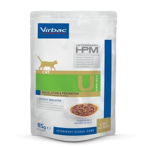 [15895] Vet HPM Wet Cat Urology Dissolution & Prévention (12 sachets 85 g) - Virbac
