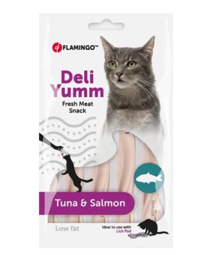 [15935] Friandise Deli Yumm Fresh Meat Thon & Saumon (14 g) - Flamingo