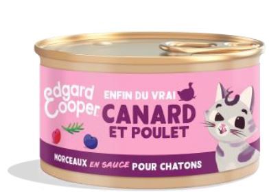 [16018] Morceaux en sauce pour chaton au canard et au poulet (85 g) - Edgard & Cooper