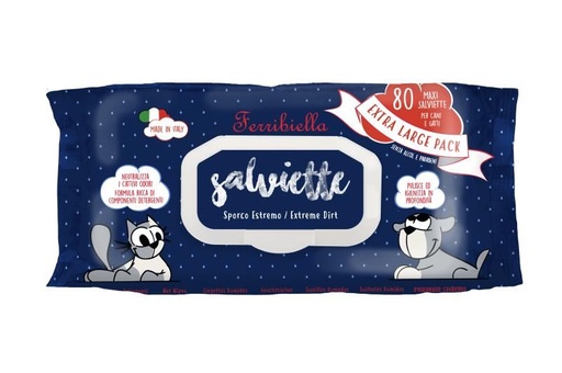 [16059] Lingettes humides saleté extrême x80 - Ferribiella