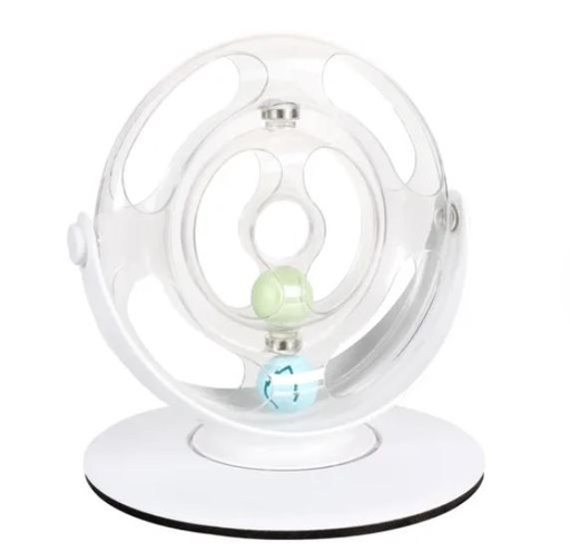 [16106] Roue électronique avec balle pour chat - Flamingo
