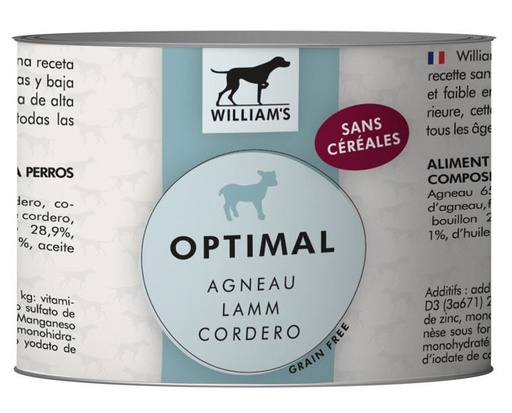 [16131_28715] Pâtée pour chien William's Optimal à l'agneau (800 g) - William's