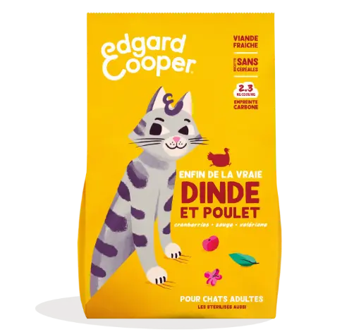 [16198] Croquettes pour chat adulte à la dinde et au poulet (2 kg) - Edgard & Cooper
