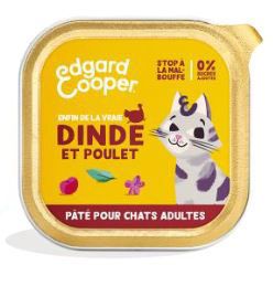 [16204] Pâté moelleuse pour chat à la dinde et au poulet (85 g) - Edgard & Cooper