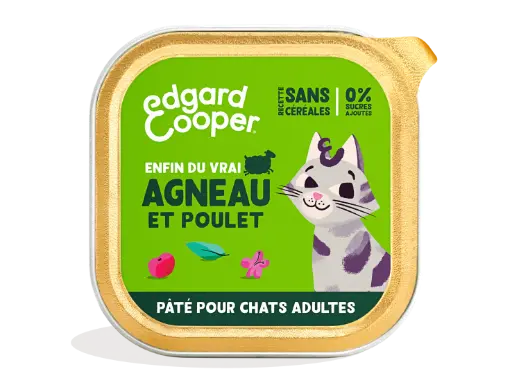 [16205] Pâté moelleuse pour chat à l'agneau et au poulet (85 g) - Edgard & Cooper