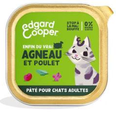 [16205] Pâté moelleuse pour chat à l'agneau et au poulet (85 g) - Edgard & Cooper