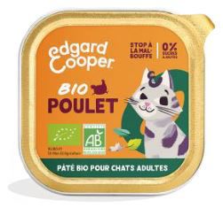 [16206] Pâté moelleuse pour chat au poulet bio (85 g) - Edgard & Cooper