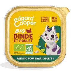 [16208] Pâté moelleuse pour chat à la dinde et au poulet bio (85 g) - Edgard & Cooper
