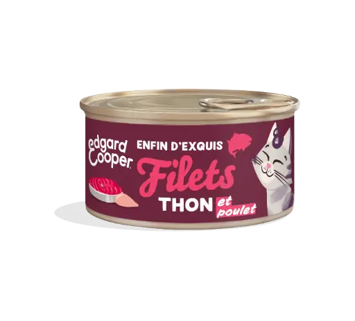 [16211] Filets pour chat au thon et au poulet (70 g) - Edgard & Cooper