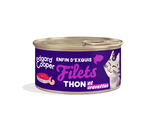 [16212] Filets pour chat au thon et aux crevettes (70 g) - Edgard & Cooper
