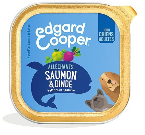 [16220] Barquette "Alléchants Saumon & Dinde" (150 g) - Edgard & Cooper