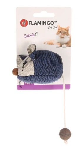 [16261_28889] Jouet Jeany Souris pour chat (16 cm) - Flamingo