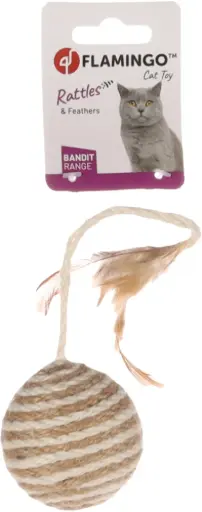 [16304] Jouet Bandit Balle Frits pour chat - Flamingo