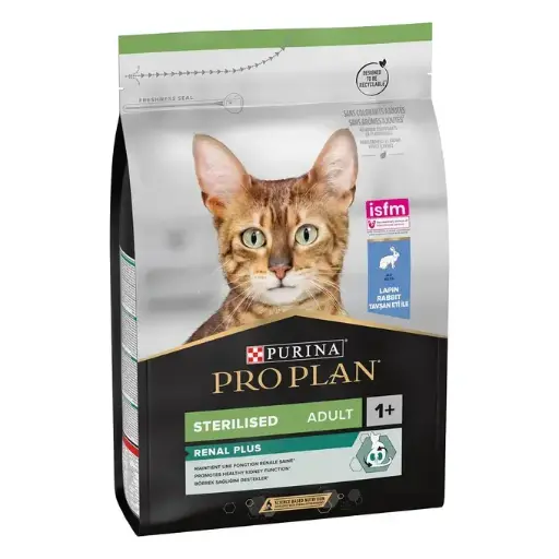 [1636_4576] PRO PLAN Sterilised Cat Adult Optirenal au lapin (3 kg) - Purina