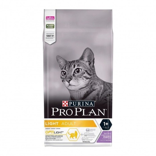 [1666_4720] PRO PLAN Light Cat Adult Optilight riche en dinde (1.5 kg) - Purina