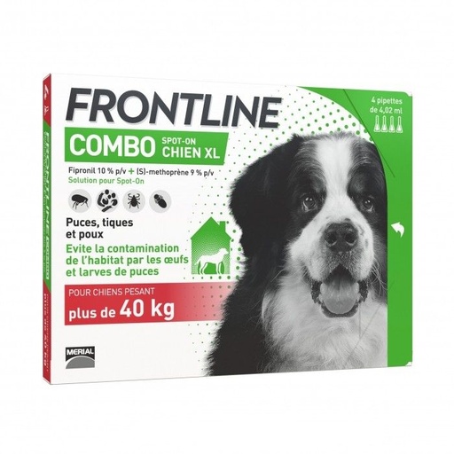 [1782_9018] Frontline Combo Spot On Chien 40-60 kg (4 pipettes) - Merial