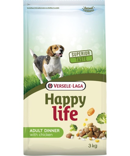 [2492_6299] Happy Life "Adult" Diner au poulet (15 kg) - Versele Laga