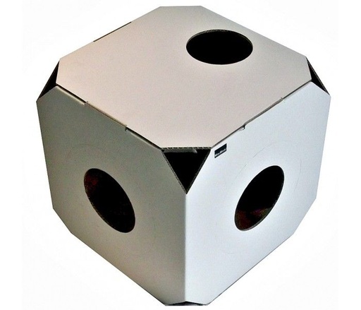 [3315_8132] Cube d'activité "MiauModul" (Coloris : Blanc)