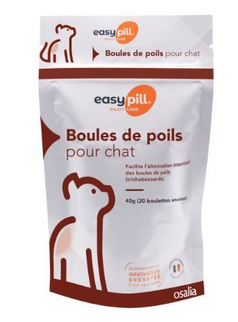 [3385] Easypill "Boules de poils" Chat - 20 boulettes (40 g) - Osalia