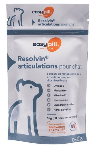 [3389] Easypill "Resolvin Articulations" chat - 30 boulettes (60 g) - Osalia