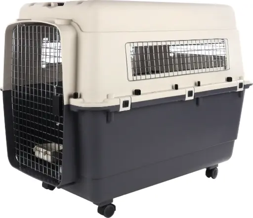 [4636_10078] Cage de transport "Nomad" IATA pour chien (XXL) - Flamingo