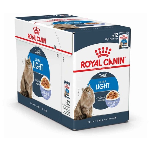 [4642_10093] Feline Nutrition Ultra Light "en gelée" (12 sachets 85 g) - Royal Canin