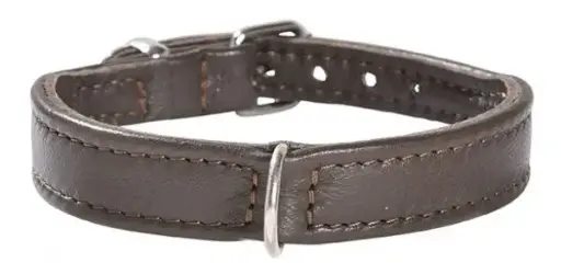 [5214_11163] Collier "Escapade"' en cuir d'agneau - Marron (Taille 25) - Bobby