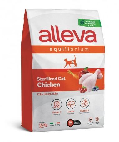 [52172-003] Croquettes Poulet Chat Adulte Stérilisé (400 g) - Alleva Equilibrium
