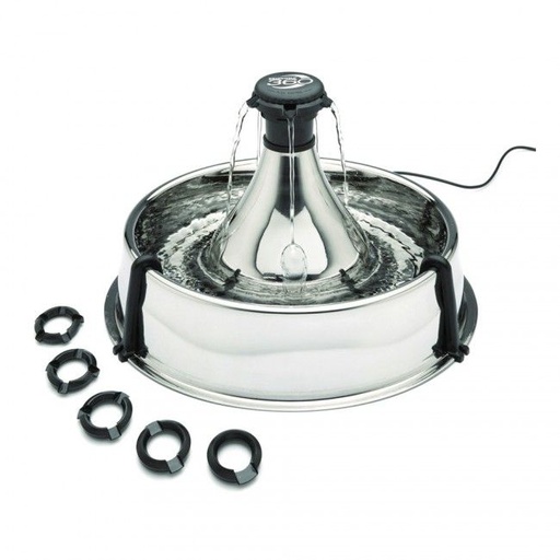 [5303] Fontaine à eau "Drinkwell Inox 360°" (3.8 litres) - Drinkwell