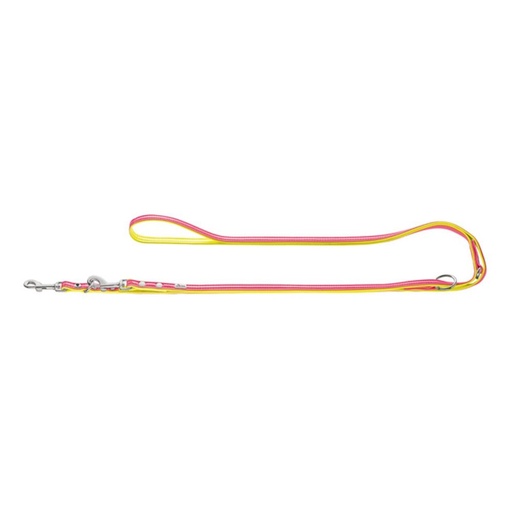 [5364_11505] Laisse Modern Art Neon 3 positions (rose/jaune) - Hunter