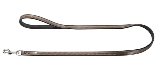 [5371_11774] Laisse réglable "Capri" en cuir de boeuf nappa - Marron (Taille 3) - Hunter