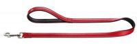 [5371_11776] Laisse réglable "Capri" en cuir de boeuf nappa - Rouge (Taille 3) - Hunter