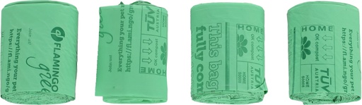 [53842] Sacs à crottes cardun vert (4 x 25 sacs) - Flamingo