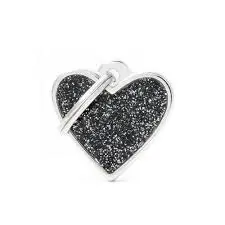 [53913] Médaille "Shine" coeur noir (S) - MyFamily