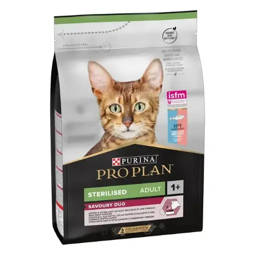 [54107] PRO PLAN Sterilised Cat Adult SAVOURY DUO - Cabillaud et Truite (3 kg) - Purina