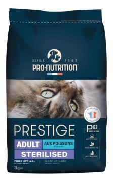 [54186-002] Prestige Chat Stérilisé aux poissons (2 kg) - Pro-Nutrition Flatazor