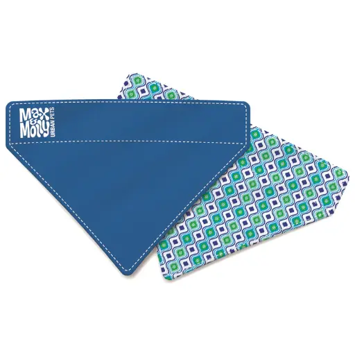 [54298-002] Bandana réversible Rétro bleu (S) - Max & Molly