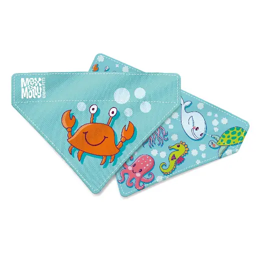[54310-002] Bandana réversible Blue Ocean (S) - Max & Molly