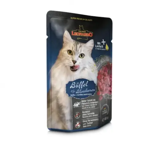 [54366] Sachet de buffle + myrtilles américaines pour chat (85 g) - Léonardo