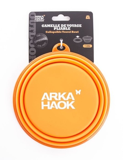 [54495-001] Gamelle de voyage en silicone orange (1 litre) - Martin Sellier