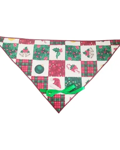 [54776-001] Bandana fait main de Noël (XL) (coloris aléatoire) par Camille