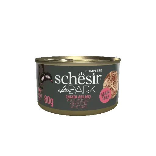 [55029] Boite After Dark Poulet/Boeuf en bouillon Chat (80 g) - Schesir