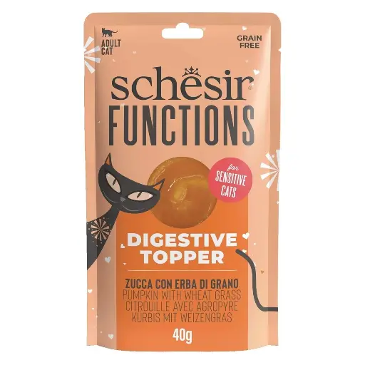 [55055] Sachet Fonctions Digestive Topper Citrouille avec Herbe de Blé en topping (40 g) - Schesir