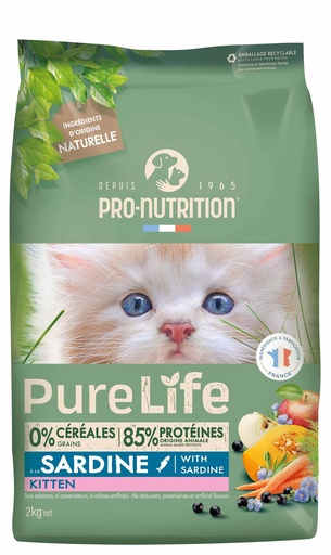 [55069-002] PURE LIFE Chat Kitten (2 kg) - Pro-Nutrition Flatazor