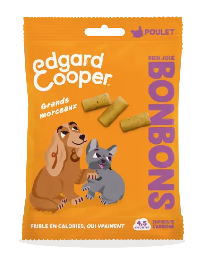 [55084] Friandises Bonbons Poulet Grands morceaux (50 g) - Edgard & Cooper
