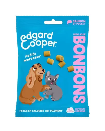 [55085] Friandises Bonbons Saumon Petits morceaux (50 g) - Edgard & Cooper