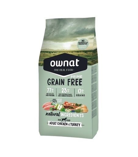 [55108-001] GF Prime Adulte Chicken & Turkey pour chien (12 kg) - OWNAT